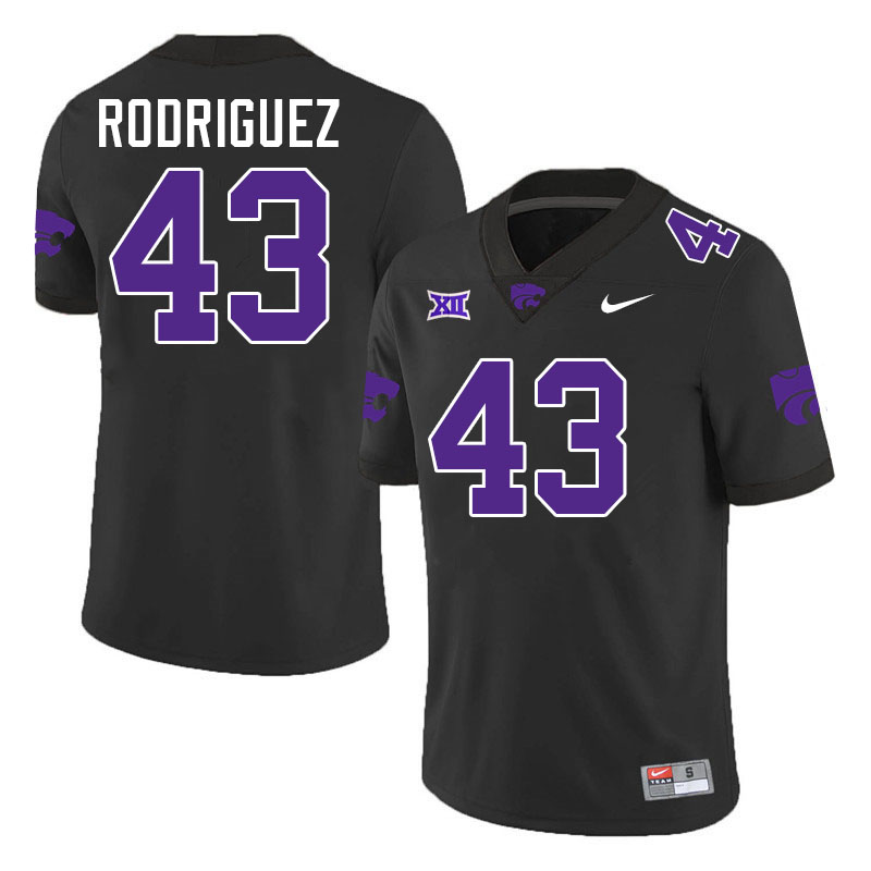 Luis Rodriguez Kansas State Jersey,Kansas State Wildcats #43 Luis Rodriguez Football Jersey-Black